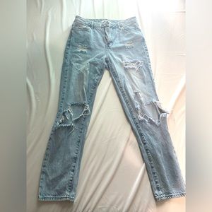 Pacsun ripped denim mom jeans mid rise<3
